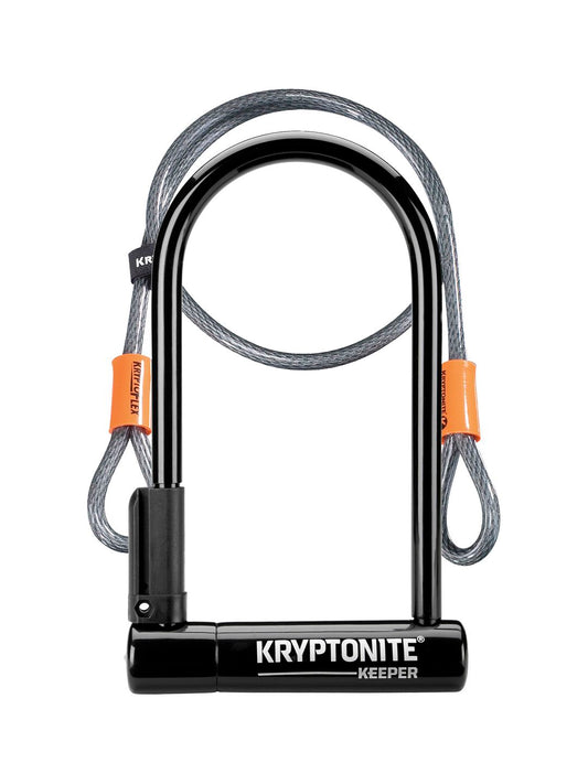 Kryptonite New-U Keeper Standard U-Lock with 4’ (120 cm) Flex Cable