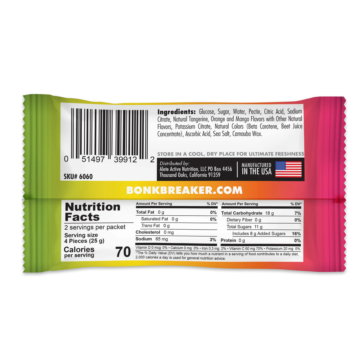 Bonk Breaker Rainbow Blast Energy Chews